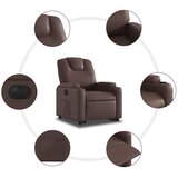  Električna naslonjač na podizanje od umjetne kože smeđi | shoptok.hr