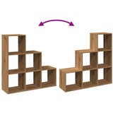 Pregrada regal za knjige 3 razina hrast 99x29x99 cm drveni | shoptok.hr
