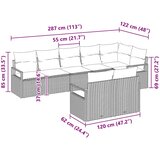  Set sofe 8 pcs Smeđa poliratan | Eponuda.com