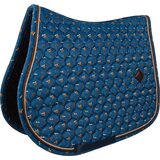 Kentucky Horsewear Skakalna podsedelnica Velvet z vzorcem konjev, FULL - Marine blue Cene