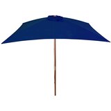  Vrtni suncobran s drvenim stupom 200 x 300 cm plavi | Eponuda.com