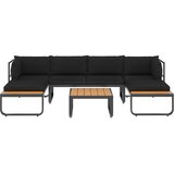  4dijelna vrtna kutna garnitura s jastucima od aluminija i WPC-a | shoptok.hr