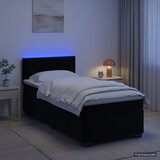  Krevet s box springom madracem i LED-om Crna 80 x 200 cm - Crna 80 x 200 cm Dizajn s rombovima Cijene