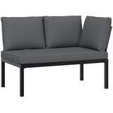  Vrtna klupa s jastucima crna aluminijska | shoptok.hr