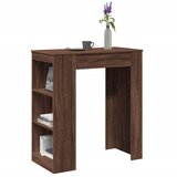 vidaXL Barska miza s policami rjavi hrast 95x47x103,5 cm inž. les Cene