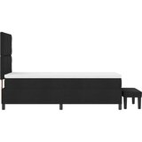  Krevet s opruga kutije s uzglavljem Crna 90 x 190 cm tkanina | shoptok.hr