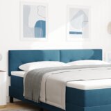  LED Uzglavlje S dugmićima Tamnoplava 90 cm Baršun | shoptok.hr