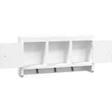 Ormarić za ključeve bijeli 40 x 8,5 x 20 cm od drva i čelika | shoptok.hr