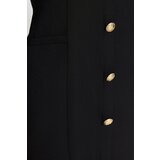 Trendyol Black Straight Cut Mini Dress With Button Detail Woven Dress | Shoptok.si