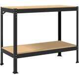  Radna klupa Crna 115 x 55 x 91 cm Projektirano drvo i metal | shoptok.hr