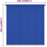  Vanjska roleta za zamračivanje 220 x 230 cm plava HDPE | Shoptok.si
