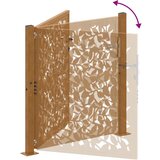  Vrtna vrata 100x100 cm Čelik otporan na vremenske uvjete Valoviti dizajn | shoptok.hr
