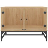  Stolić za kavu sa staklenim vratima boja hrasta 68,5x50x50 cm | shoptok.hr