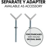 Hauck zaštitna ograda Clear Step 2 Set +9 cm produžetak- Dark Grey | shoptok.hr