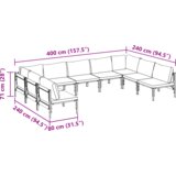  Sjedeća garnitura za vrt 9 pcs Antracit Čelik | shoptok.hr