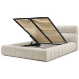 Bobochic Paris Bež tapecirani bračni krevet s prostorom za odlaganje s podnicom 160x200 cm Mont Blanc – | shoptok.hr