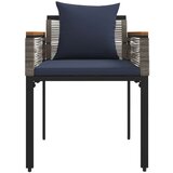  Set vanjskog namještaja 4 pcs Siva i tamnoplava PE ratan | shoptok.hr