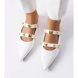 Gemre White pointed-toe slides Ruckman | Shoptok.si