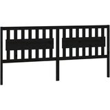  Posteljno vzglavje črno 205,5x4x100 cm trdna borovina, (20643863) | Shoptok.si