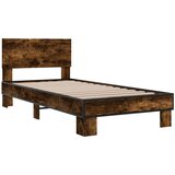 vidaXL Okvir kreveta boja hrasta 75 x 190 cm konstruirano drvo i metal Cijene