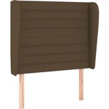  Uzglavlje s ušima tamnosmeđe 83 x 23 x 118/128 cm od tkanine | shoptok.hr