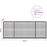  Gabion s žicom debljine 3,5 mm i mrežom 5x2,5 cm 400x50x150 cm | shoptok.hr