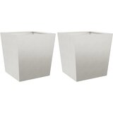 Maison Chic Vrtno korito - Greda - Cvetlični Lonec 2 kosa 50x50x50 cm nerjaveče jeklo, (21790587) Cene