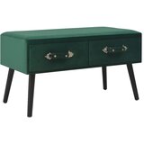 The Living Store Klubska mizica zelena 80x40x46 cm žamet - Klubska Mizica, (21421274) Cene