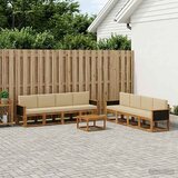  Set vanjskih sofa 9 kom. Prirodna | shoptok.hr