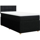  Krevet s oprugama i madracem crni 100 x 200 cm od tkanine | shoptok.hr