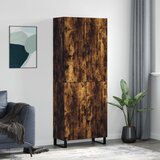 vidaXL Visoka komoda dimljen hrast 69,5x34x180 cm inženirski les Cene