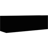 Maison Chic TV omarica - TV enota - Televizijska omarica črna 100x30x30 cm inženirski les, (21700538) Cene