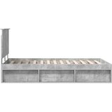  Konstrukcija postelje Beton 120 x 200 cm Masivno borovo les, (5000104274) | Shoptok.si