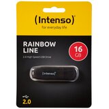Intenso USB Flash drive 16 GB Hi-Speed USB 2.0, Rainbow Line, crni | Eponuda.ba