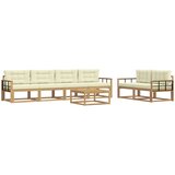  Set vanjskih sofa 6 kom. Bijela i krem | shoptok.hr