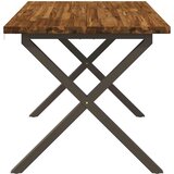  120 x 80 x 75 cm Čvrsto drvo akacije Prirodna i kava Pravokutni | shoptok.hr