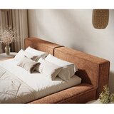 Maison de Rêve Oranžna oblazinjena zakonska postelja s prostorom za shranjevanje z letvenim dnom 200x200 cm Voliera – | Shoptok.si