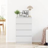 Komoda bijela 60 x 35 x 98,5 cm od konstruiranog drva | Eponuda.com