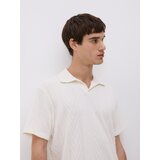 Reserved Comfort fit polo-majica od strukturirane tkanine - krem Cijene