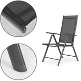  Set od 4 sklopive vrtne stolice, čelik, podesivi naslon, sive, MultiGarden | shoptok.hr