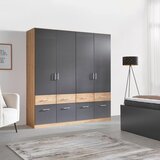 Mömax omara s klasičnimi vrati aalen, siva, hrast, š. 181 cm | Shoptok.si