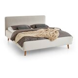 Meise Möbel Kremno bela oblazinjena zakonska postelja s prostorom za shranjevanje z letvenim dnom 160x200 cm Mattis – | Shoptok.si