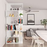 vidaXL Knjižna omara/paravan visok sijaj bela 80x24x192 cm | Shoptok.si