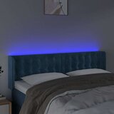 LED posteljno vzglavje temno modro 147x16x78/88 cm žamet | Shoptok.si