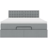  Otomanski krevet s madracem svijetlosivi 140x190 cm od tkanine | shoptok.hr