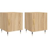 Maison Chic Dvo delni komplet Nočne omarice - Nočne mize sonoma hrast 40x40x50 cm inženirski les, (21690489) | Shoptok.si