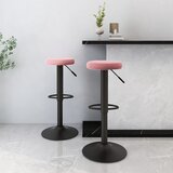 Furnova Barski stolčki 2 kosa roza žamet, (21949387) | Shoptok.si