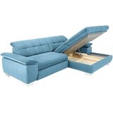 CARRYHOME KOTNA SEDEŽNA GARNITURA, mikrovlakna pastelno modra | Shoptok.si