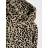 Sinsay Kratka jakna s krznenim efektom i leopard uzorkom | shoptok.hr