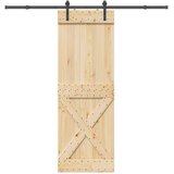  Klizna vrata NARVIK 80 x 210 cm (213,5 cm) Prirodna i crna | shoptok.hr